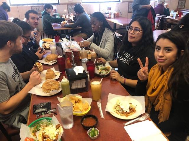 TPSS Students and Staff at Los Comales in the Chicago Pilsen Neighborhood. 